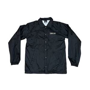 Lurking Class Jacket Windbreaker Men's Size Small Snap Button Black White